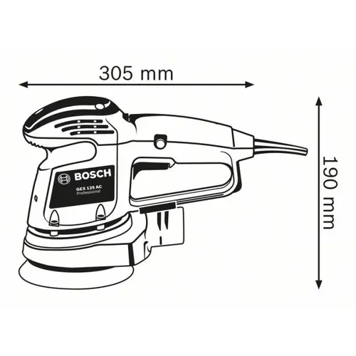 Ексцентрикова шліфмашина Bosch GEX 34-125 (0.34 кВт, 125 мм) (0601372300) - PRORAB image-4