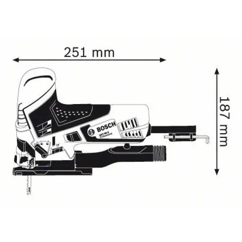 Лобзик електричний Bosch GST 90 E (0.65 кВт, 3100 ход/хв) (060158G000) - PRORAB image-4