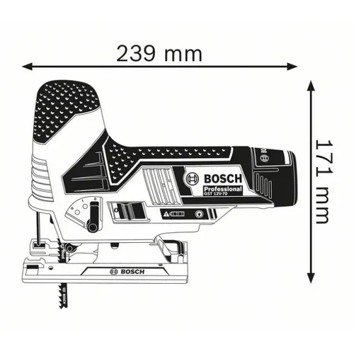 Акумуляторний лобзик Bosch GST 12V-70 (10.8 В, без АКБ, 2800 ход/хв) (06015A1001) - PRORAB image-6