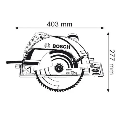 Пила дискова Bosch GKS 235 Turbo (2.05 кВт, 235 мм) (06015А2001) - PRORAB image-4