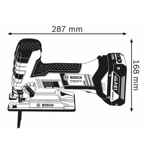 Акумуляторний лобзик Bosch GST 18 V-LI S (18 В, без АКБ) (06015A5100) - PRORAB image-5