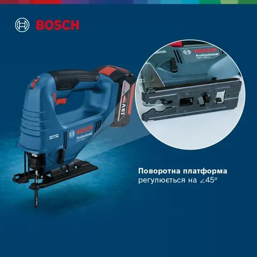 Акумуляторний лобзик Bosch GST 183-LI Professional (18 В, без АКБ, 3300 об/хв) (06015B7020) - PRORAB image-9