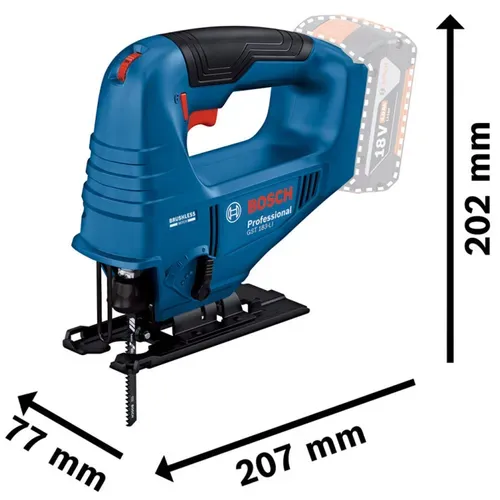 Акумуляторний лобзик Bosch GST 183-LI Professional (18 В, 4 А*год, 3300 об/хв) (06015B7022) - PRORAB image-2