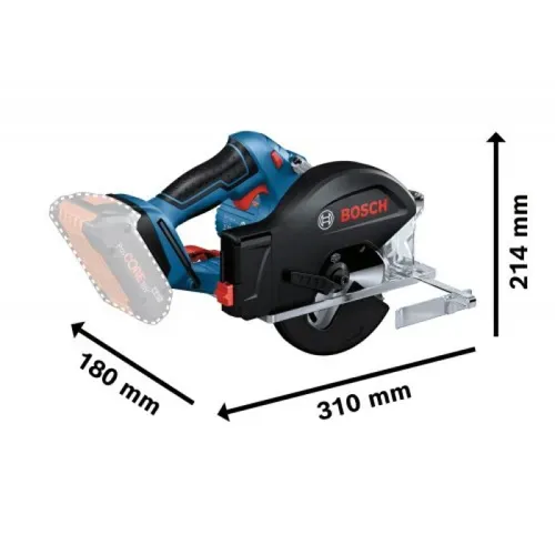 Акумуляторна дискова пила Bosch Professional GKM 18V-50 (18 В, 2х5 А*год, 136 мм) (06016B8002) - PRORAB image-1