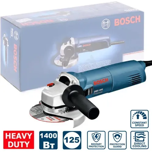 Кутова шліфмашина Bosch GWS 1400 Professional (1400 Вт, 125 мм) (0601824800) - PRORAB image-1