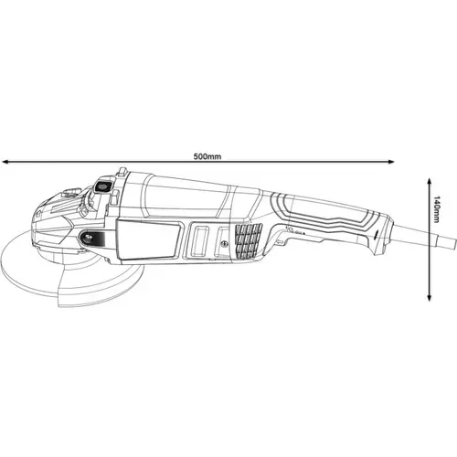 Кутова шліфмашина Bosch GWS 2200 Professional (2.2 кВт, 230 мм) (06018C1320) - PRORAB image-5