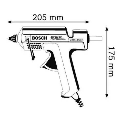 Пістолет клейовий Bosch GKP 200 CE (0.5 кВт, 200°С) (0601950703) - PRORAB image-3