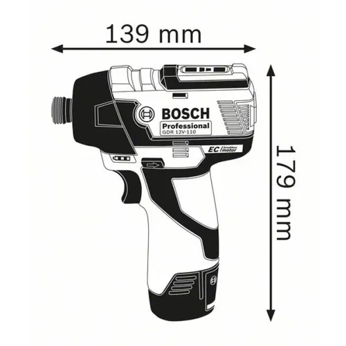 Акумуляторний ударний гайковерт Bosch GDR 12V-110 (12 В, без АКБ, 110 Н*м) (06019E0002) - PRORAB image-6