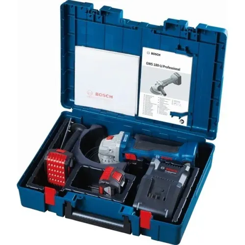 Акумуляторна кутова шліфмашина Bosch GWS 180-LI Professional (18 В, 4 А*год, 125 мм) (06019H9025) - PRORAB image-7