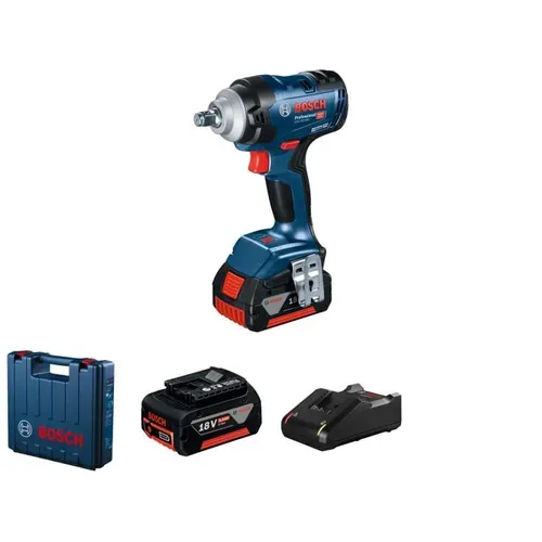 Акумуляторний ударний гайковерт Bosch GDS 18V-400 (18 В, 2х5 А*год, 400 Н*м) (06019K0020) - PRORAB