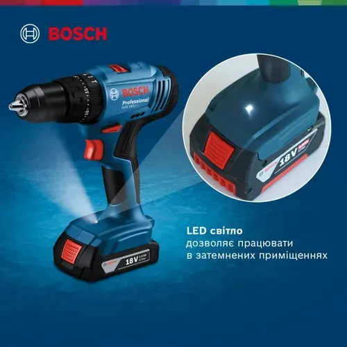 Акумуляторний ударний дриль-шуруповерт Bosch GSB 183-LI Professional (18 В, 2 А*год) (06019K9101) - PRORAB image-10