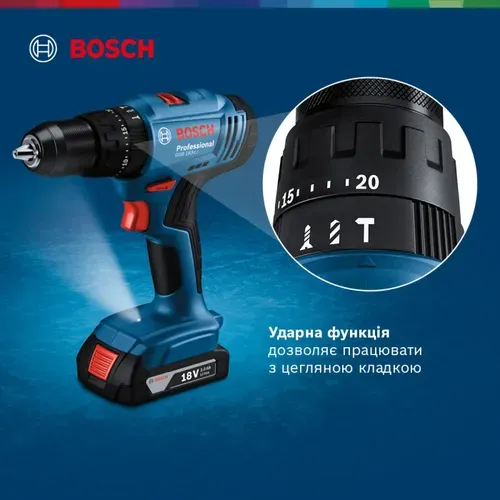 Акумуляторний ударний дриль-шуруповерт Bosch GSB 183-LI Professional (18 В, 2 А*год) (06019K9101) - PRORAB image-9
