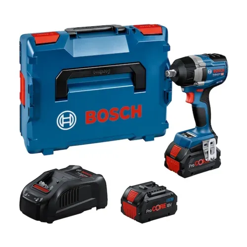 Акумуляторний ударний гайковерт Bosch GDS 18V-750 C у L-BOXX (18 В, 2x8 А*год, ЗП) (06019L9002) - PRORAB