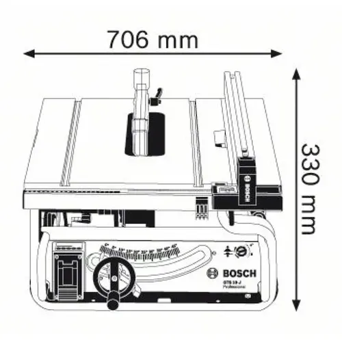 Циркулярна пила Bosch GTS 10 J Professional (1.8 кВт, 254 мм) (0601B30500) - PRORAB image-1