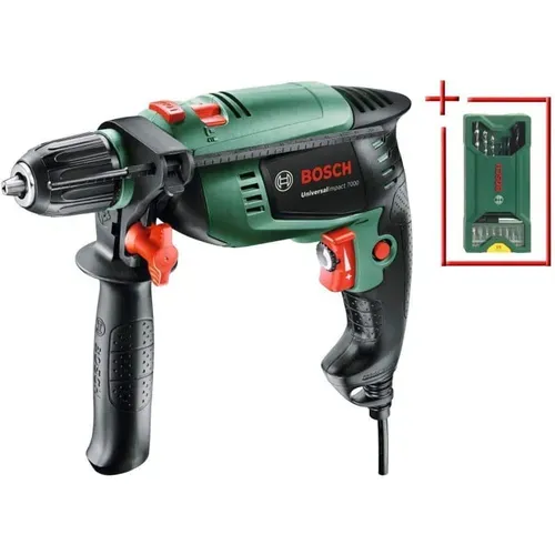 Дриль ударний Bosch UniversalImpact 700 + набір (0.7 кВт) (060313100F) - PRORAB