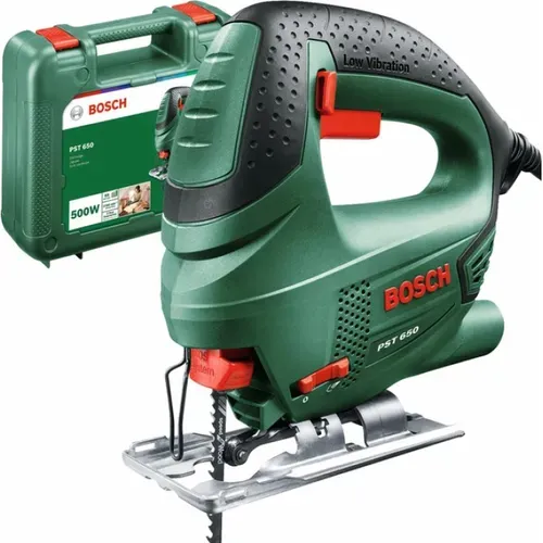 Електричний лобзик Bosch PST 650 (0.5 кВт, 3100 ход/хв) (06033A0720) - PRORAB