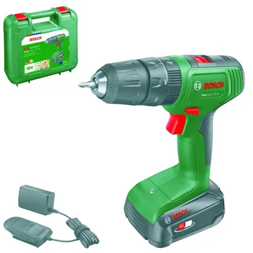 Акумуляторний ударний дриль Bosch EasyImpact 18V-40 (18 В, 2 А*год, 40 Нм) (06039D8107) - PRORAB
