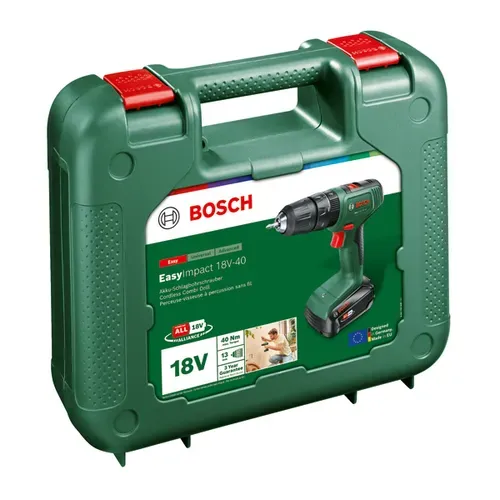 Акумуляторний ударний дриль Bosch EasyImpact 18V-40 (18 В, 2 А*год, 40 Нм) (06039D8107) - PRORAB image-1