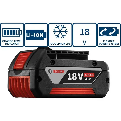 Комплект зарядний пристрій Bosch GAL 18V-40 + 2 акумулятора GBA (18 В, 4 A*год) (1600A019S0) - PRORAB image-2