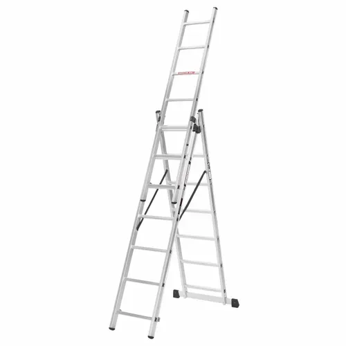 Драбина алюмінієва 3-х секційна LADDER STANDART (3х7 сходинок) (190-9307) - PRORAB