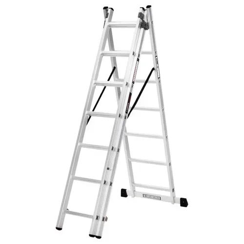 Драбина алюмінієва 3-х секційна LADDER STANDART (3х7 сходинок) (190-9307) - PRORAB image-1