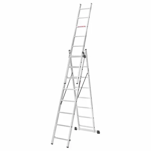 Драбина алюмінієва 3-х секційна LADDER STANDART (3х8 сходинок) (190-9308) - PRORAB