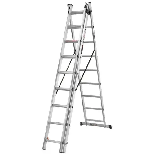 Драбина алюмінієва 3-х секційна LADDER STANDART (3х9 сходинок) (190-9309) - PRORAB image-2