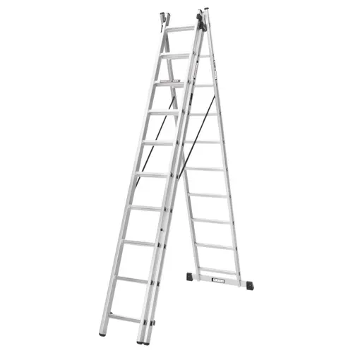 Драбина алюмінієва 3-х секційна LADDER STANDART (3х10 сходинок) (190-9310) - PRORAB image-1