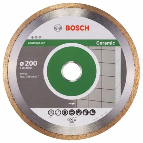 Bosch Круг алмазний відрізний PF Ceramic 200х25,4 кераміка - PRORAB