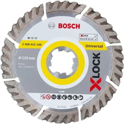 Круг алмазний відрізний Bosch X-LOCK Standard for Universal (125х22х2 мм, універсальний) (2608615166) - PRORAB