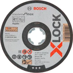 Відрізний круг X-LOCK Standard for Inox (125х1х22.23 мм) (2608619262) - PRORAB image-7