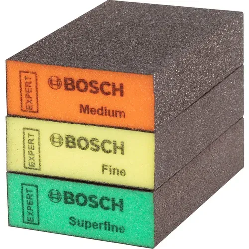 Губки шліфувальні Bosch Expert S471 Standard (69x97x26 мм, M, F, SF, 3 шт.) (2608901175) - PRORAB