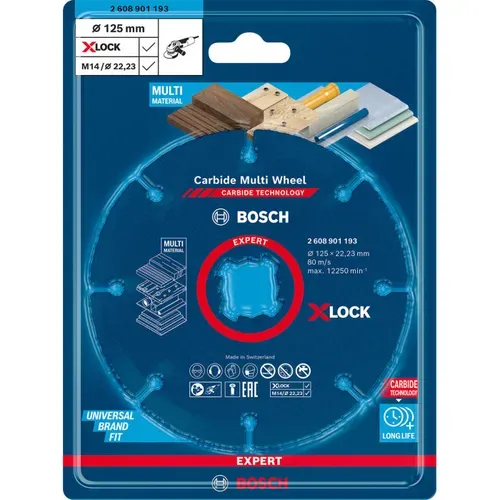 Круг відрізний Bosch Carbide Multi Wheel X-LOCK (125х1х22.23 мм) (2608901193) - PRORAB image-1