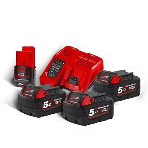 Набір 4 акумулятора + зарядний пристрій Milwaukee M18 NRG-503 (4933451423) - PRORAB