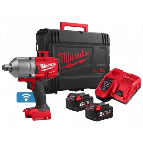 Акумуляторний гайковерт Milwaukee M18 ONEFHIWF34-502X (18 В, 2х5 А*год, 1627 Н*м) (4933459730) - PRORAB