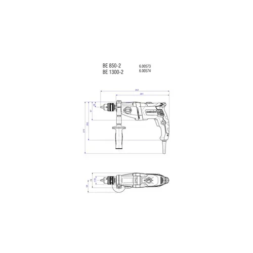 Дриль Metabo BE 850-2 БЗП (0.85 кВт, 3100 об/хв) (600573810) - PRORAB image-4