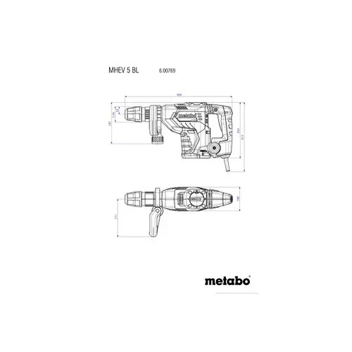 Відбійний молоток Metabo MHEV 5 BL (1.15 кВт, 8.7 Дж) (600769500) - PRORAB image-2