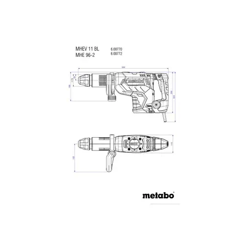 Відбійний молоток Metabo MHEV 11 BL (1.5 кВт, 18 Дж) (600770500) - PRORAB image-3