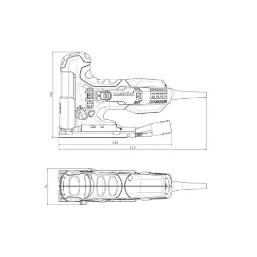 Електролобзик Metabo STE 100 Quick Set + Кейс (0.71 кВт, 3100 ход/хв) (601100900) - PRORAB image-4