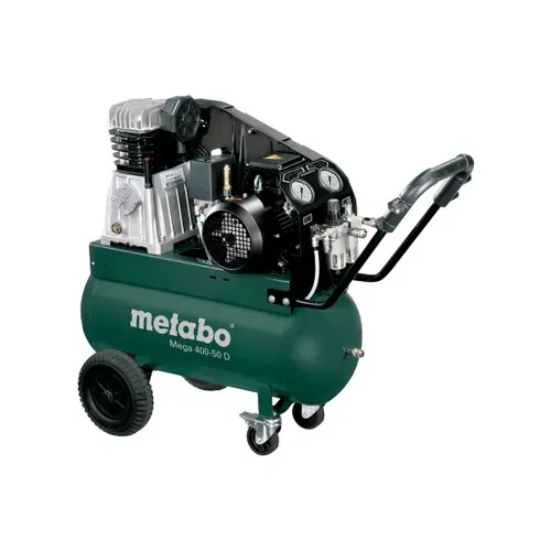 Повітряний компресор Metabo Mega 400-50 D (2.2 кВт, 400 л/хв, 50 л, 3ф) (601537000) - PRORAB