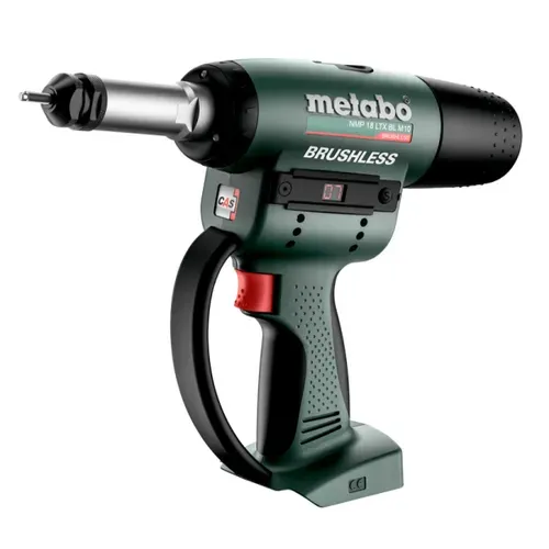 Акумуляторний заклепувальний пістолет Metabo NMP 18 LTX BL M10 (18 В, без АКБ, 15 кН) (601788840) - PRORAB