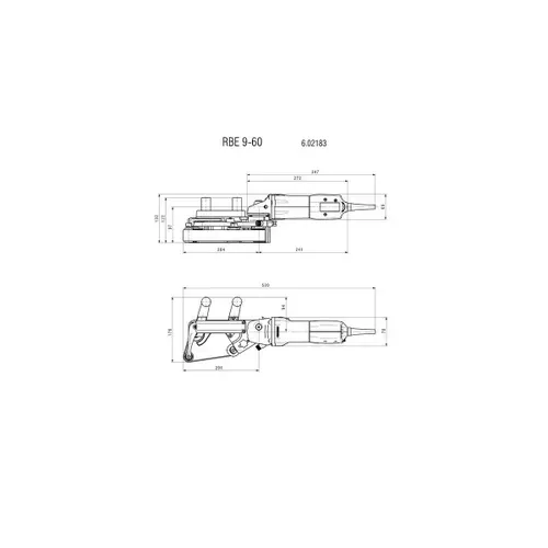 Стрічкова шліфувальна машина Metabo RBE 9-60 Set (0.9 кВт, 60 мм) (602183510) - PRORAB image-6