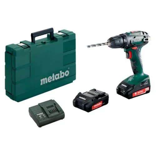 Акумуляторний шуруповерт Metabo BS 18 (18 В, 2х1.5 А*год, 48 Н*м) (602207550) - PRORAB