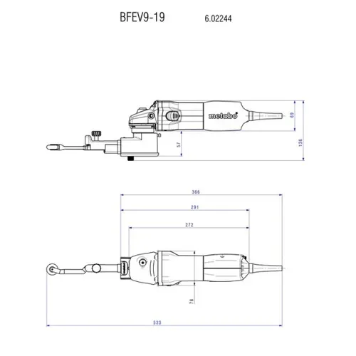 Напильник стрічковий Metabo BFE 9-20 SET (0.95 Вт, 6-19 мм) (602244500) - PRORAB image-1