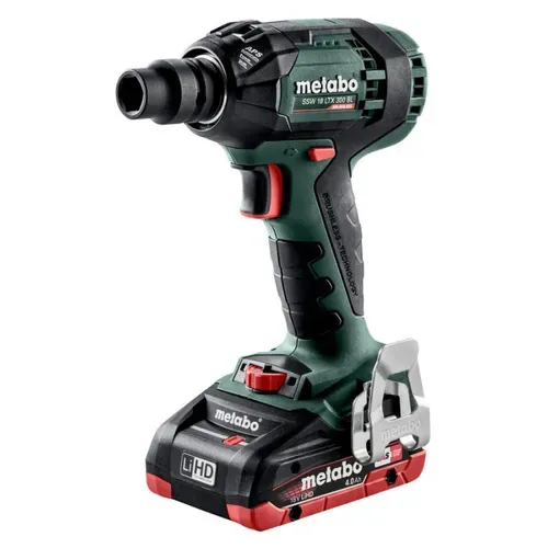 Акумуляторний ударний гайковерт Metabo SSW 18 LTX 300 BL (18 В, 2х4 А*год) (602395800) - PRORAB