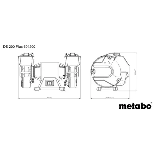 Заточувальний верстат з двома шліфкругами Metabo DS 200 PLUS (0.6 кВт) (604200000) - PRORAB image-11