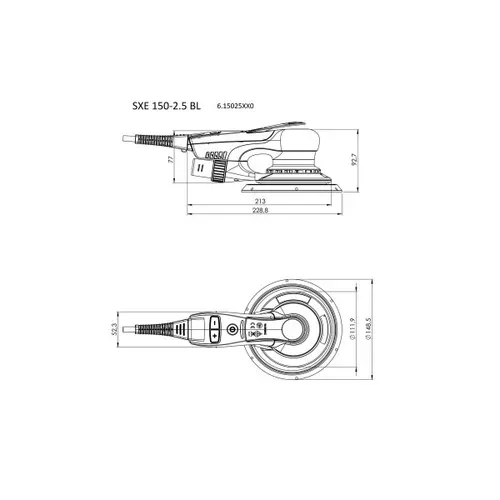 Ексцентрикова шліфмашина Metabo SXE 150-2.5 BL (0.35 кВт, 150 мм) (615025000) - PRORAB image-6