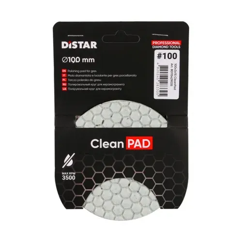 Алмазний полірувальний круг Distar CLEANPAD (100 мм, 15 мм, №100) (80115429035) - PRORAB image-4