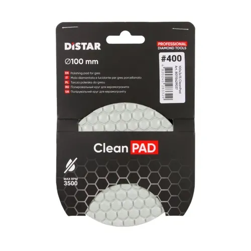 Алмазний полірувальний круг Distar CLEANPAD (100 мм, 15 мм, №400) (80115429037) - PRORAB image-4