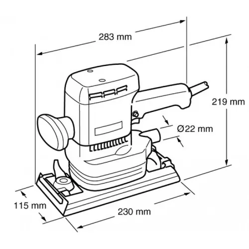 Віброшліфмашина Makita 9046 (0.6 кВт, 229 мм) - PRORAB image-9